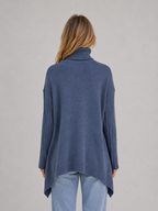 Women’s Oversized Jumper with Roll Neck Ribbing