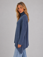 Women’s Oversized Jumper with Roll Neck Ribbing