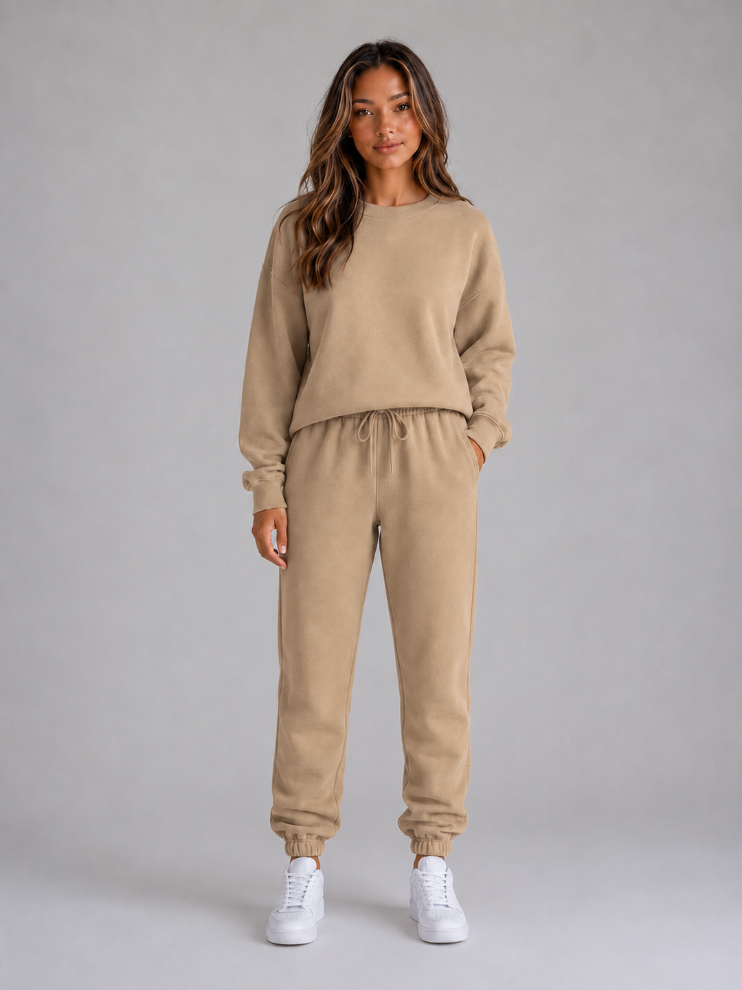 Women’s Oversized Tracksuit Set with Drawstring Waistband