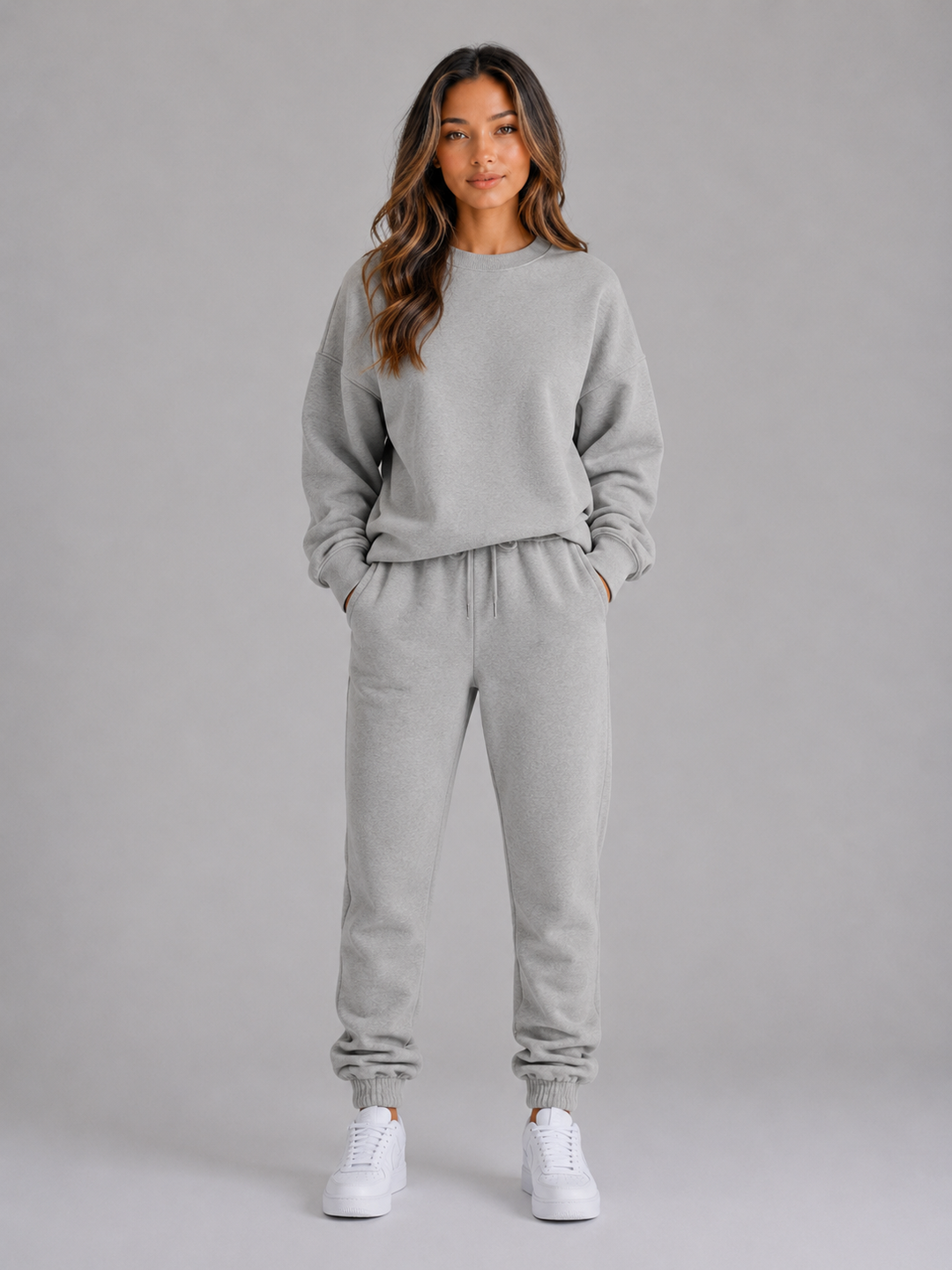 Women’s Oversized Tracksuit Set with Drawstring Waistband