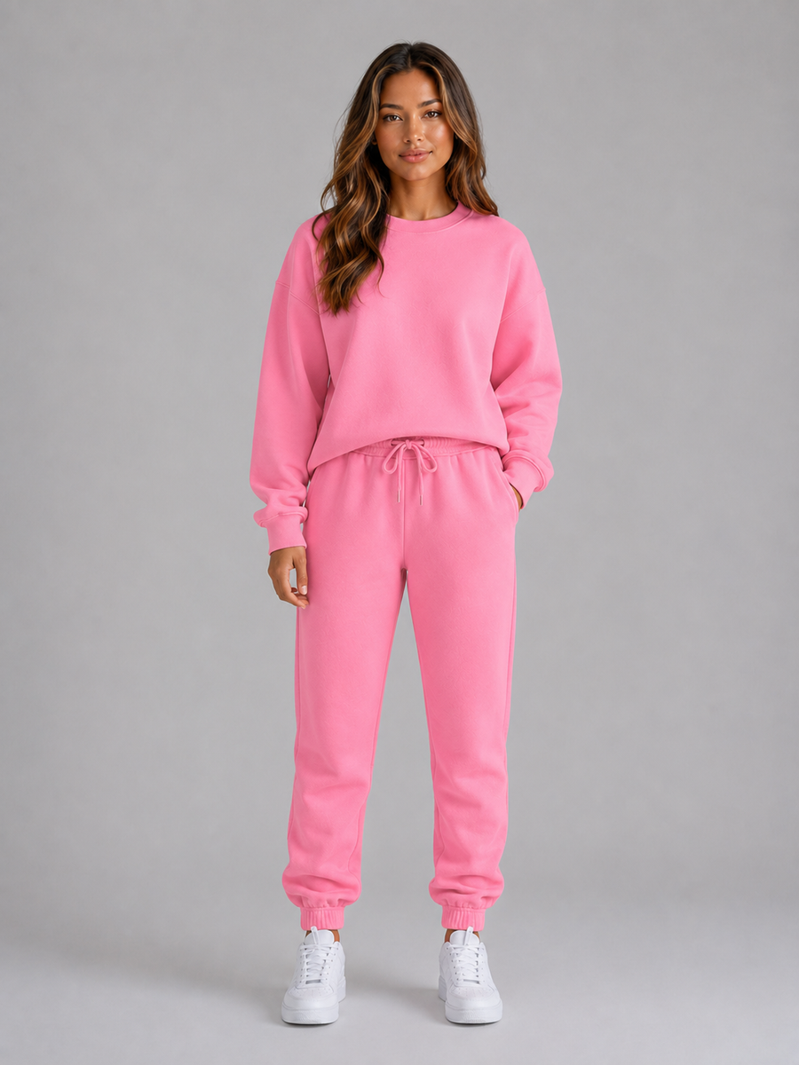 Women’s Oversized Tracksuit Set with Drawstring Waistband