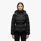 Isla | Hooded Puffer Coat with Belted Waist