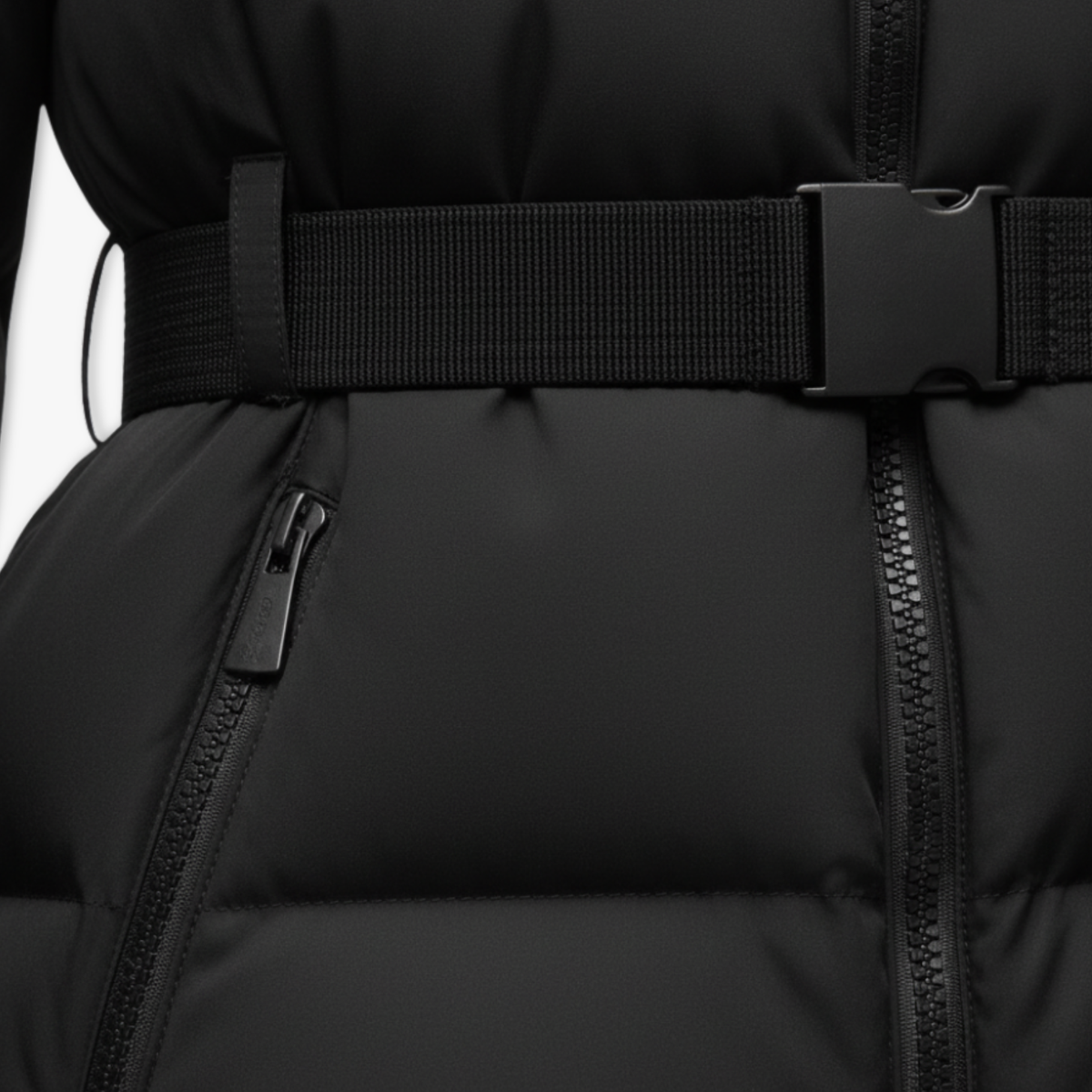 Isla | Hooded Puffer Coat with Belted Waist