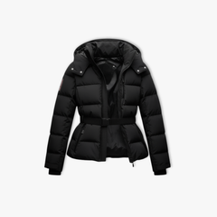 Isla | Hooded Puffer Coat with Belted Waist