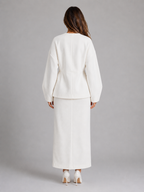 Women’s Peplum Jacket with Maxi Skirt