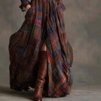 Women’s Plaid Maxi Dress