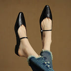 Women’s Pointed Toe Mules with Buckled Strap