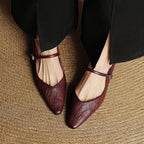 Women’s Pointed Toe Mules with Buckled Strap