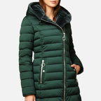 Women’s Quilted Hooded Jacket with Zip Pockets