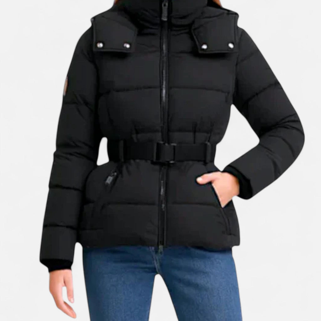 Camille | Quilted Jacket with Belted Waist