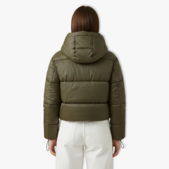 Seraphine | Quilted Jacket with Hood and Stand Collar