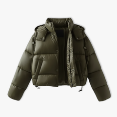 Seraphine | Quilted Jacket with Hood and Stand Collar