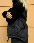 Women’s Quilted Jacket with Stand Collar  Padded Coat