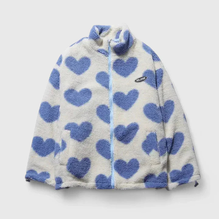 Women’s Reversible Jacket with Heart Print