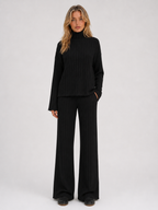 Women’s Ribbed Knitted Lounge Set with Roll Neck