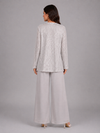 Women’s Sequin Set with Wide Leg Trouser