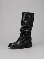 Women’s Slouchy Boot with Buckle Strap Detail