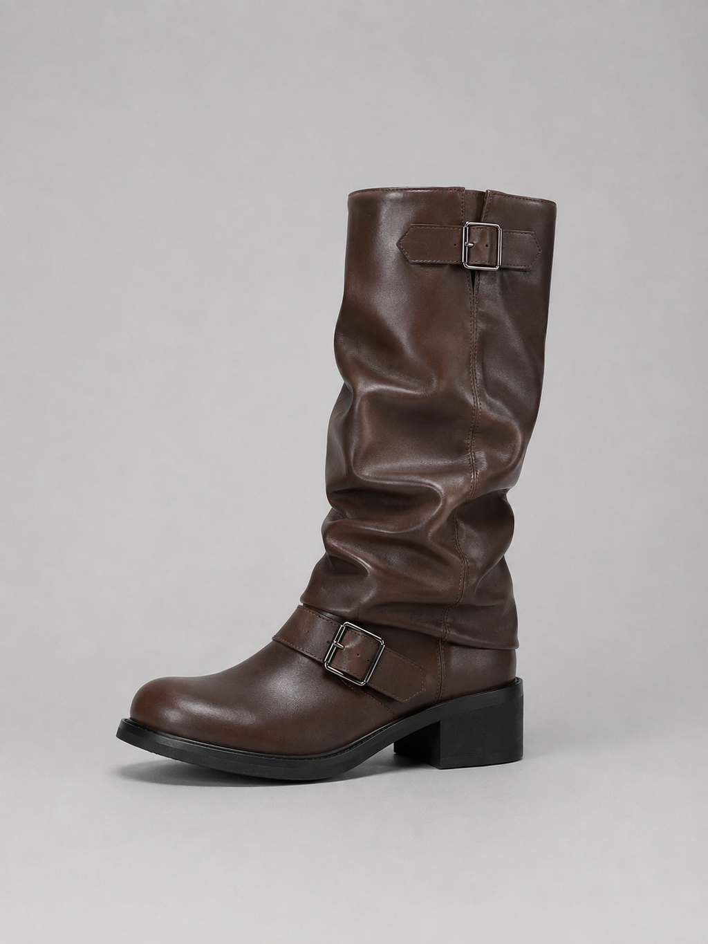 Women’s Slouchy Boot with Buckle Strap Detail