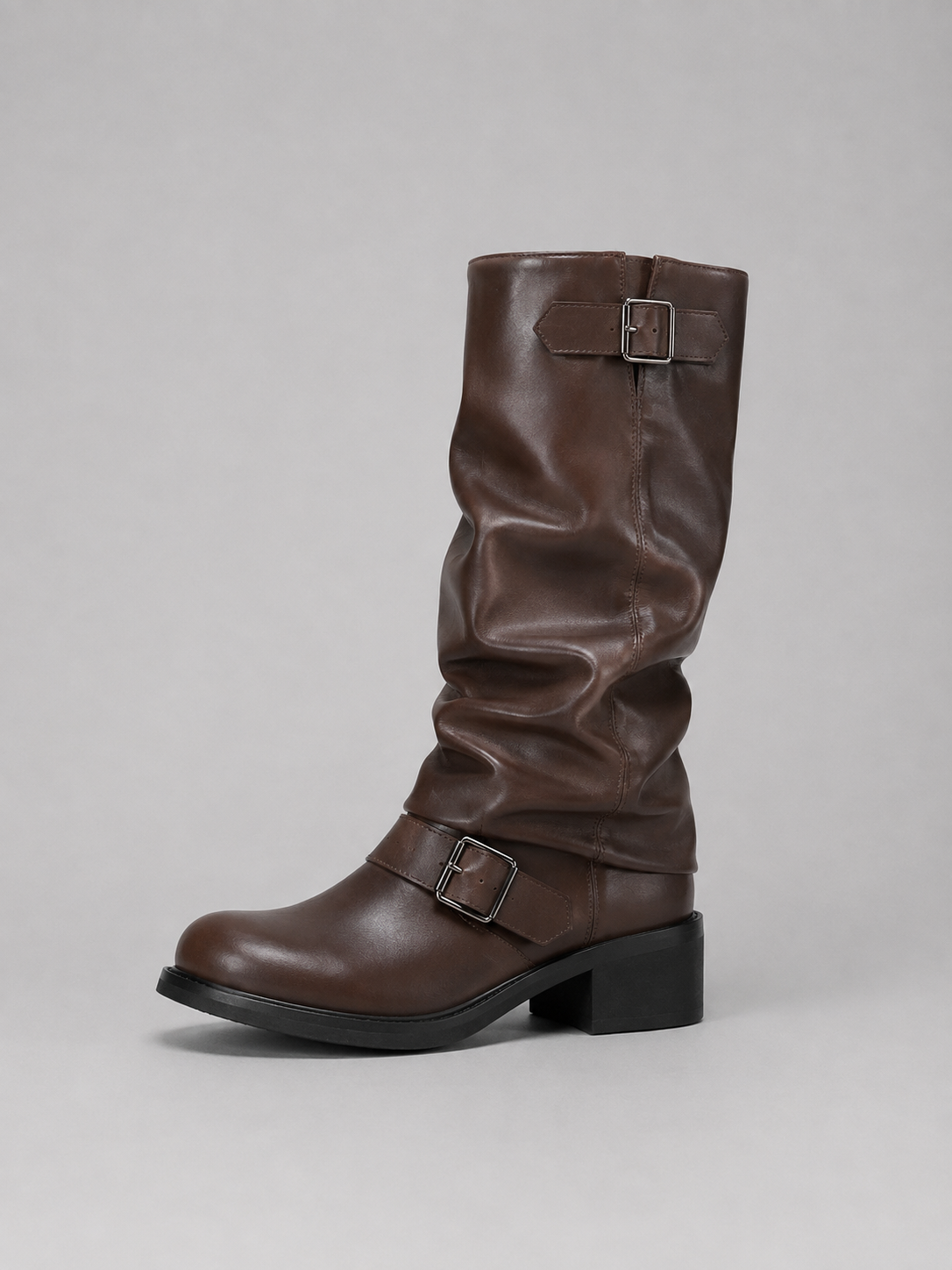 Women’s Slouchy Boot with Buckle Strap Detail