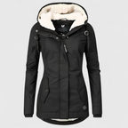 Women’s Sophisticated Hooded Coat - Button Closure