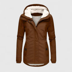 Women’s Sophisticated Hooded Coat - Button Closure