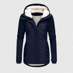 Women’s Sophisticated Hooded Coat - Button Closure