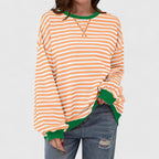 Women’s Striped Sweater with Cozy Fit