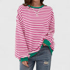 Women’s Striped Sweater with Cozy Fit