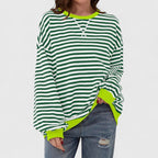 Women’s Striped Sweater with Cozy Fit
