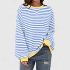 Women’s Striped Sweater with Cozy Fit