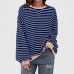 Women’s Striped Sweater with Cozy Fit