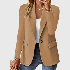 Women’s Structured Blazer - Wrinkle-Resistant Finish