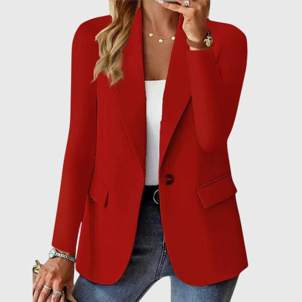 Women’s Structured Blazer - Wrinkle-Resistant Finish