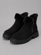 Women’s Suede Ankle Boots with Chunky Sole