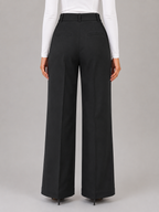 Women's Tailored Trousers with High Waist Cuffs