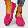 Women's Teal Suede Loafers - Comfortable Slip-On Flat Shoes