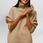 Women’s Turtleneck Sweater with Minimalist Design