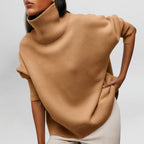 Women’s Turtleneck Sweater with Minimalist Design