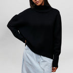 Women’s Turtleneck Sweater with Minimalist Design