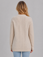 Women's V-Neck Cardigan with Button Front