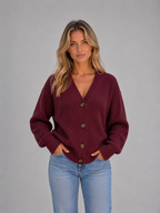 Women’s V-Neck Cardigan with Button Front Fastening