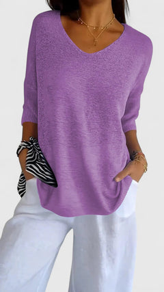 Women’s V-Neck Top - Relaxed Fit
