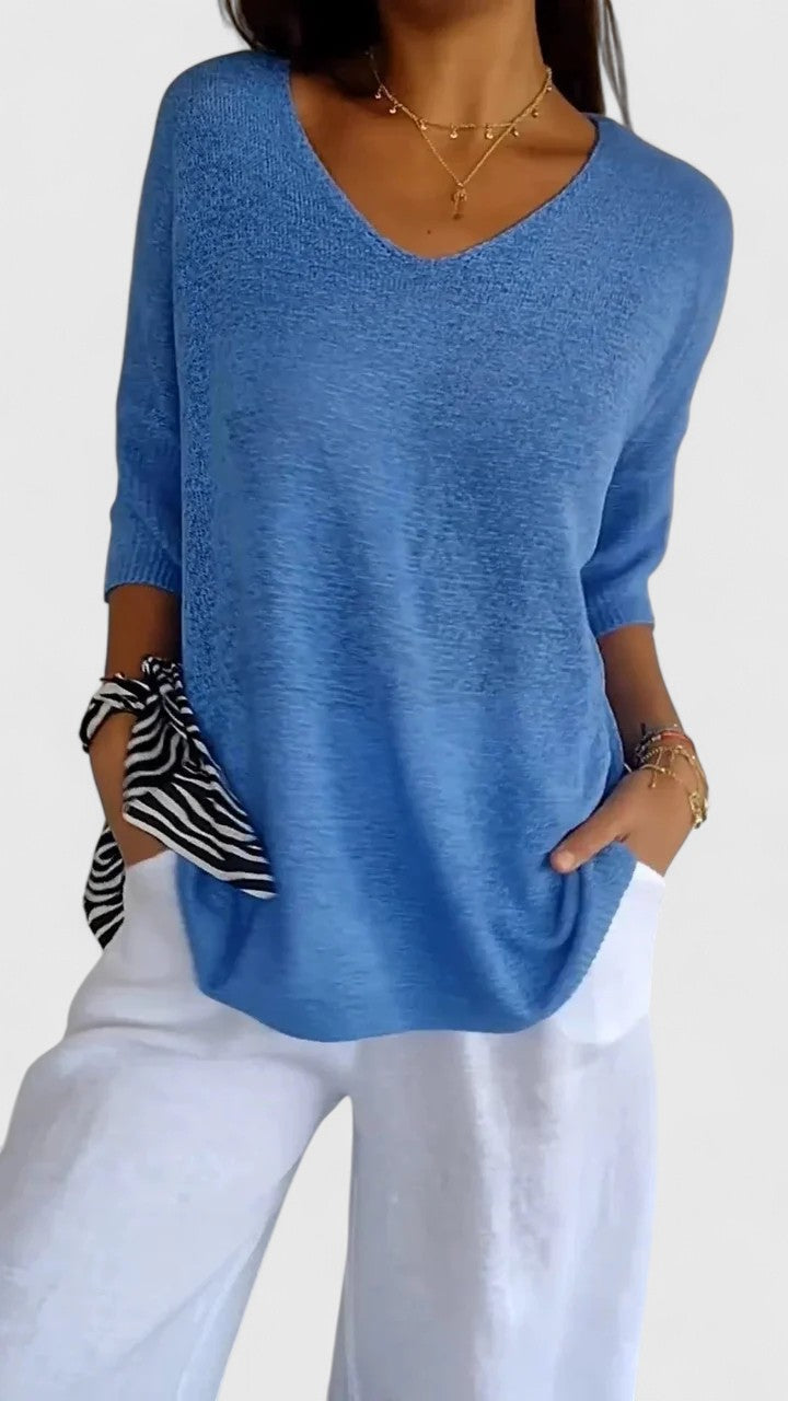 Women’s V-Neck Top - Relaxed Fit