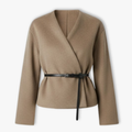 Women’s V-Neck Wrap Jacket with Black Belt