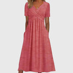 Women’s V-neck Midi Dres