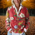 Women’s Vintage Floral Cardigan with Cozy Knit
