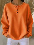 Lena | Waffle Knit Henley Sweater
