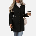 Margot | Belted Wool Coat with Wide Lapel