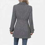 Margot | Belted Wool Coat with Wide Lapel