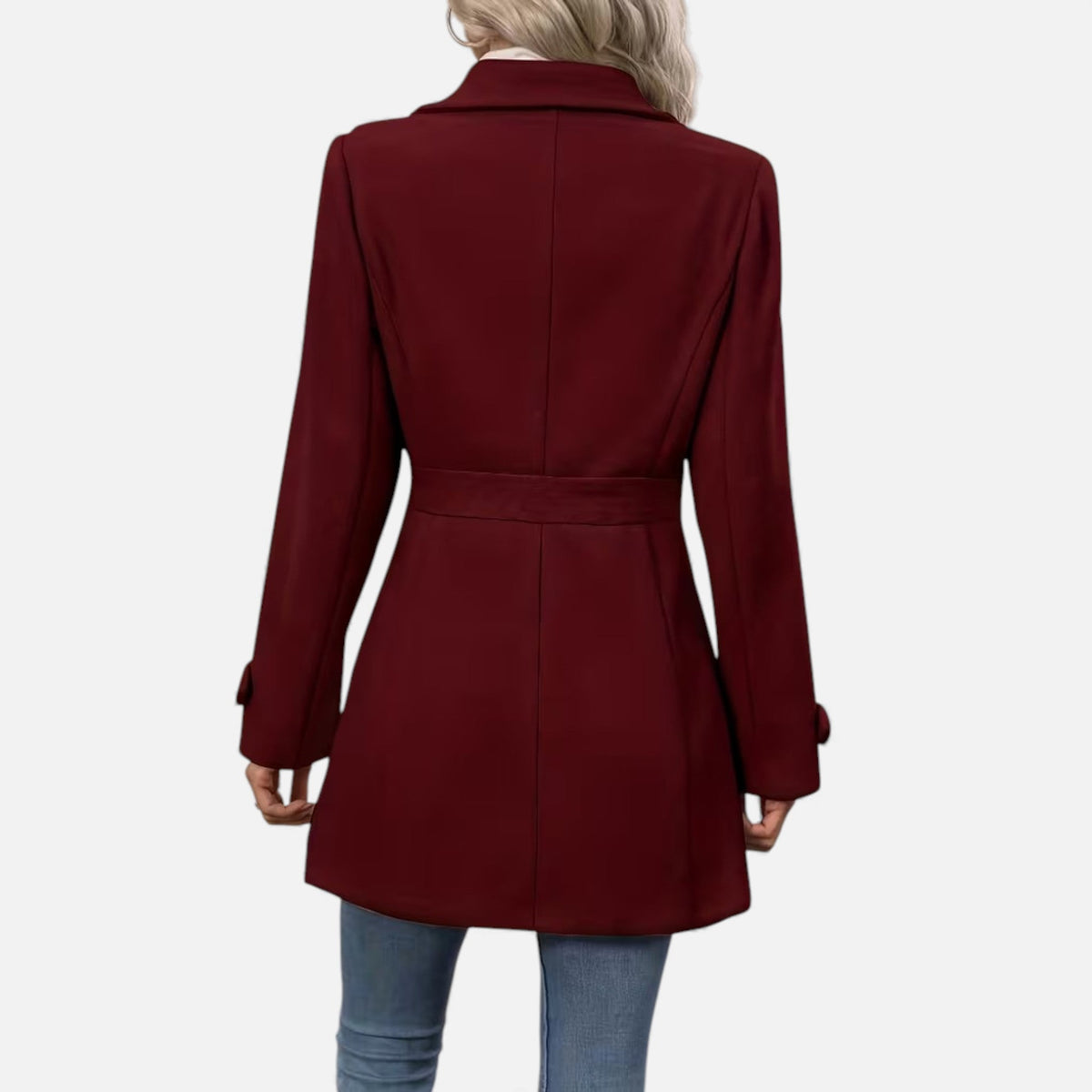Margot | Belted Wool Coat with Wide Lapel